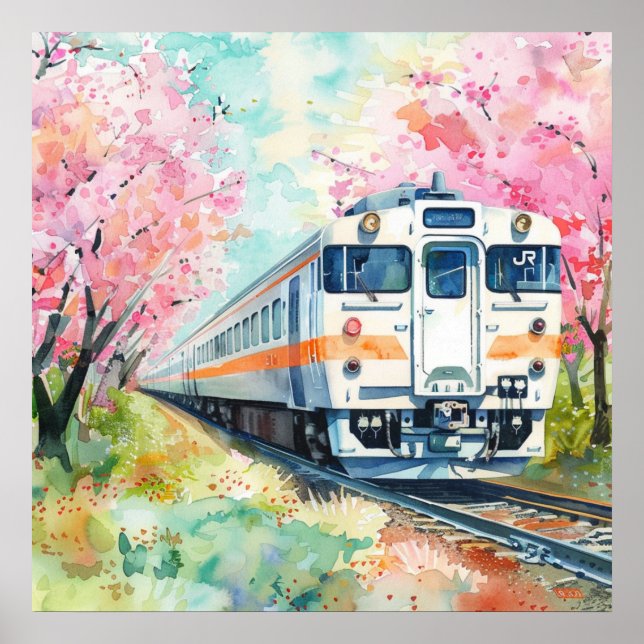Póster Un tren en primavera (Frente)