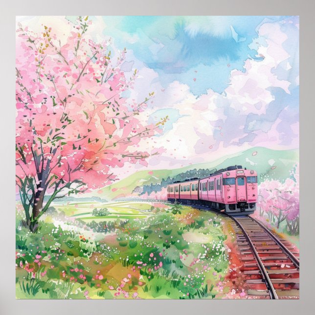 Póster Un tren en primavera (Frente)