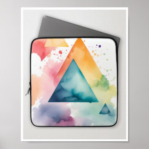 Póster Un triángulo de colores vivos y un aspecto contemp