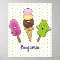 Un trío de personalizado de helados de helado de s