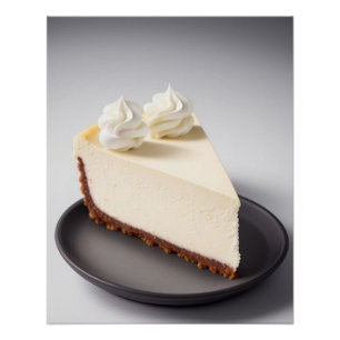 Póster Un trozo de queso con crema batida