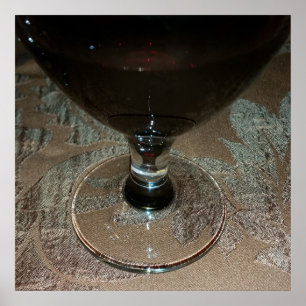Póster un vaso de vino tinto