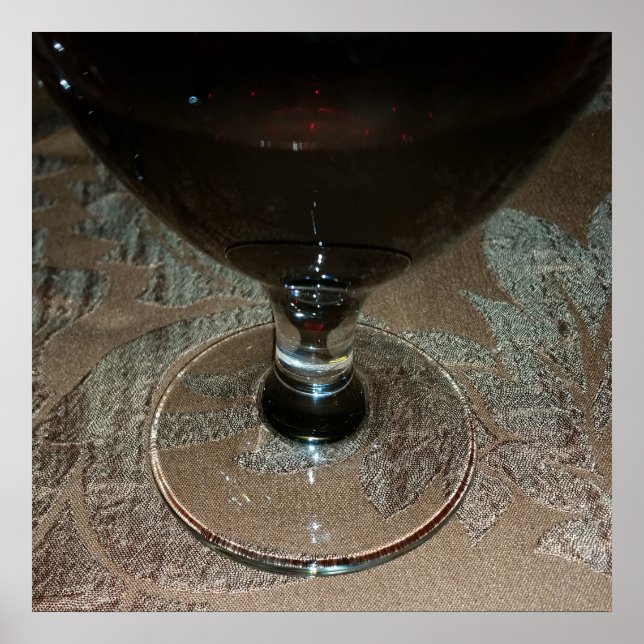 Póster un vaso de vino tinto (Frente)