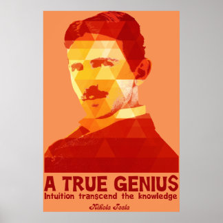 Póster Un verdadero genio -Nikola Tesla-