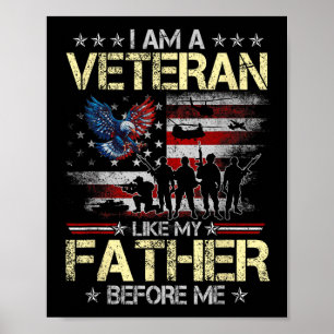 Póster Un veterano como mi padre antes del Día del Padre 