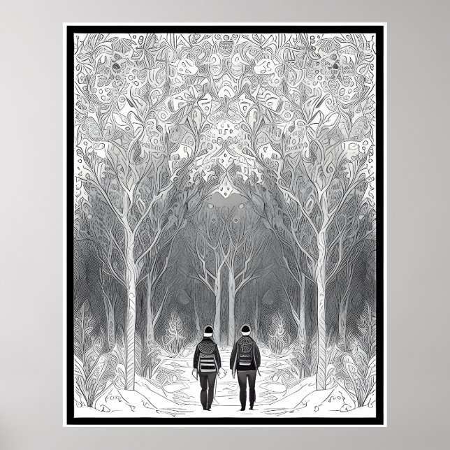 Póster Un viaje caprichoso por el bosque encantado (Frente)