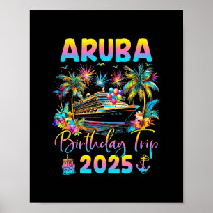 Póster Un viaje de cumpleaños Aru crucero 2025 Fiesta de