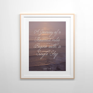 Póster Un viaje de mil millas Lao Tzu