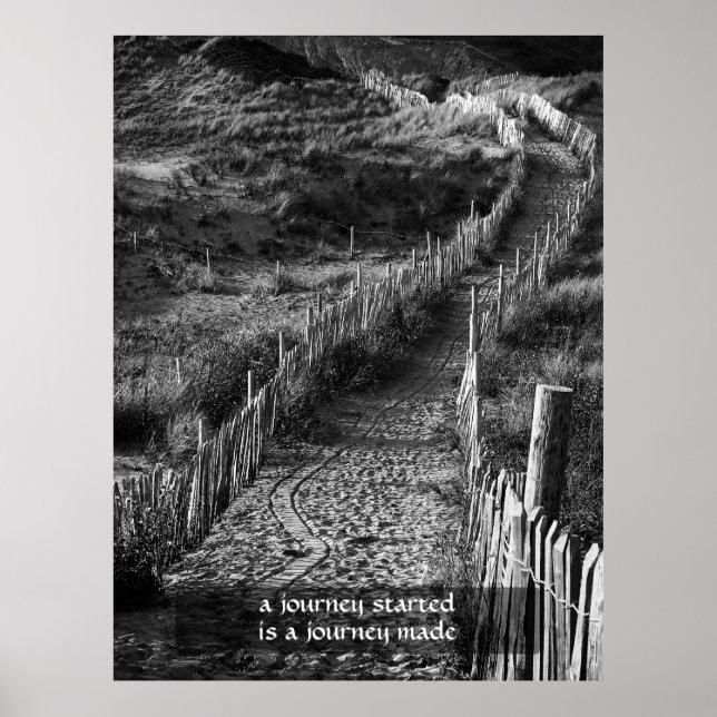 Póster Un viaje iniciado es un viaje hecho (Frente)