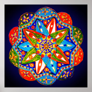 Póster Un vibrante mandala