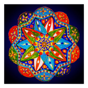 Póster Un vibrante mandala