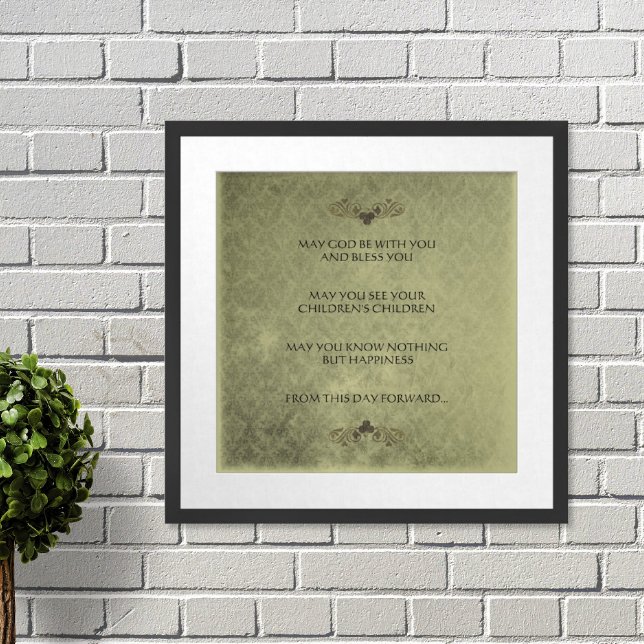 Póster UN VIEJO BODA IRLANDÉS Bendiciendo una Damasco con (Subido por el creador)
