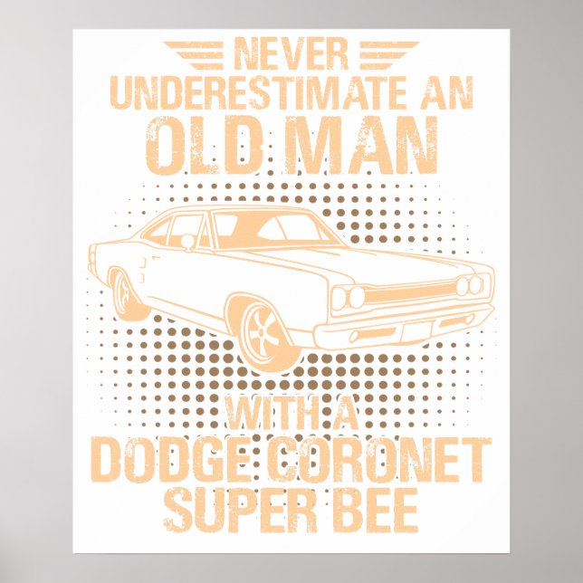 Póster Un viejo Dodge Coronet Super Bee 1968 (Frente)
