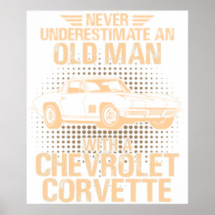 Póster Un viejo hombre CHEVROLET CORVETTE 1979 C2
