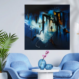 Póster Un viento helado abstracta expresionismo