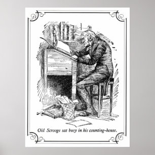Póster Un villancico del navidad: Scrooge viejo