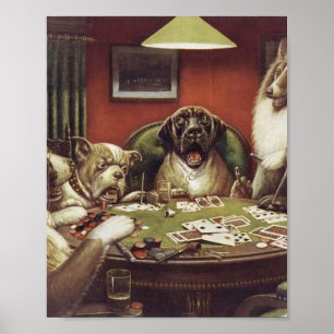 Póster Un Waterloo - Perros Jugando Poker - Cassius Cooli