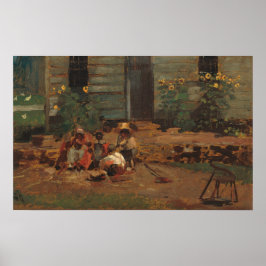Póster Un yard de cabaña - Winslow Homer Bella Artes Post