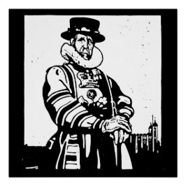 Póster Un yeoman Warder o Beefeater