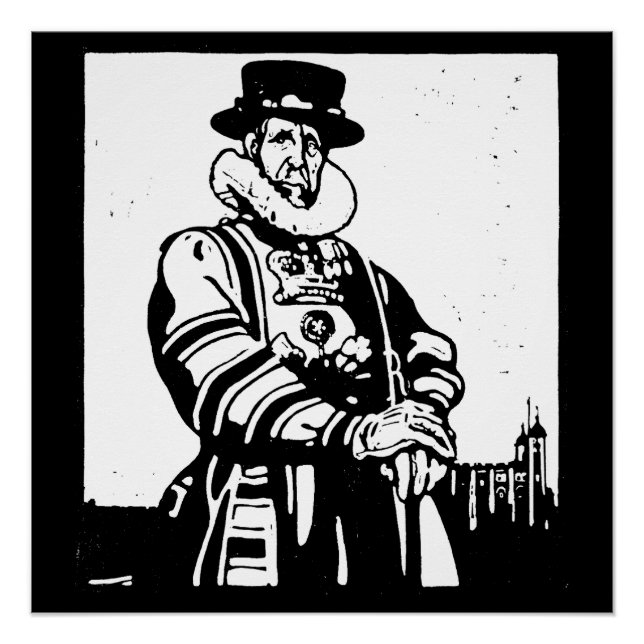 Póster Un yeoman Warder o Beefeater (Anverso)