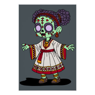 Póster Un zombi etíope muy amable