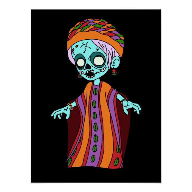 Póster Un zombi maliense curado (Anverso)