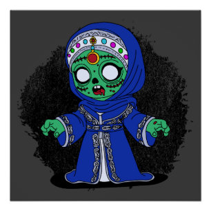 Póster Un zombi marroquí lindo