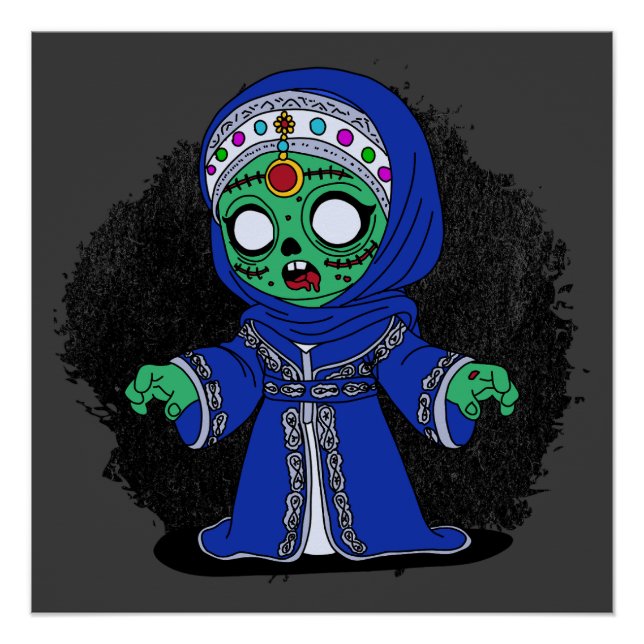 Póster Un zombi marroquí lindo (Anverso)