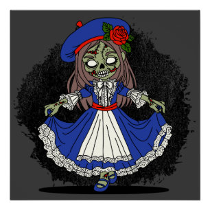 Póster Un Zombie francés lindo