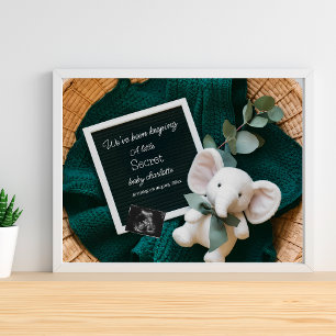 Póster Una acogedora invitación de embarazo en canasta ne