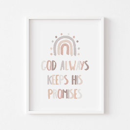 Póster Una acuarela neutral Dios mantenga sus promesas po