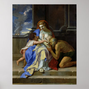 Póster Una alegoría de la caridad, c.1642-48