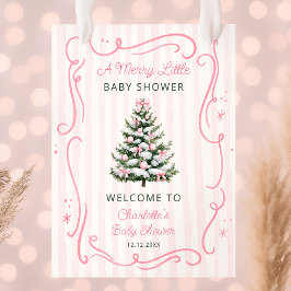 Póster Una alegre bienvenida para niña en baby shower