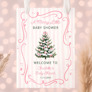 Póster Una alegre bienvenida para niña en baby shower