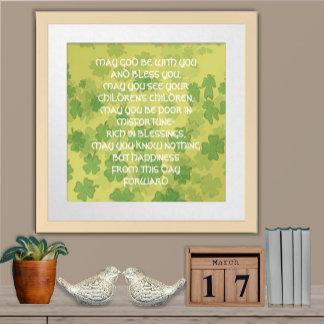Póster UNA ANTIGUA Bendición BODA IRLANDESA: