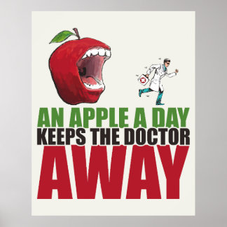 Póster Una Apple al día mantiene al Médica alejado de la