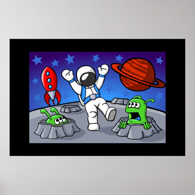 Póster Una aventura en el espacio ultraterrestre (Frente)