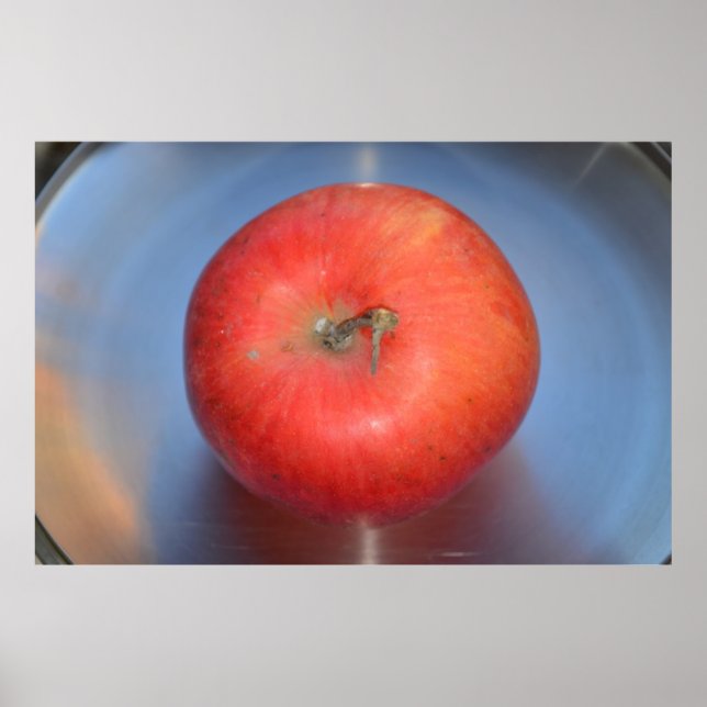 Póster una bandeja de manzana (Frente)
