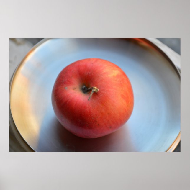 Póster una bandeja de manzana (Frente)