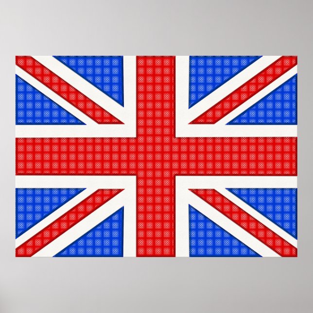 Póster Una bandera de Union Jack texturada. (Frente)