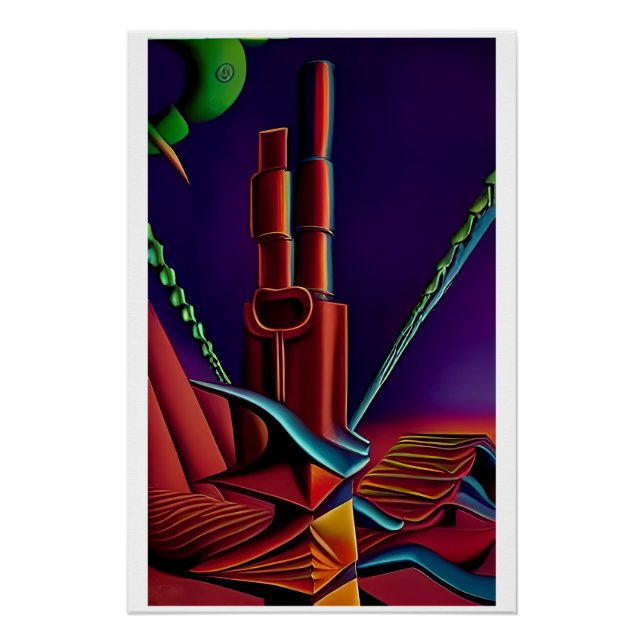 Póster Una base de tuberías en las nuevas tierras altas (Anverso)