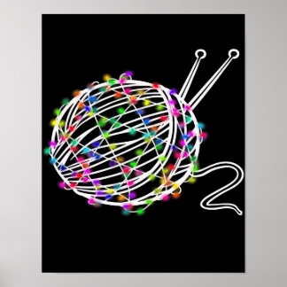 Póster Una Bola De Madera De Punto | Diseño encantador
