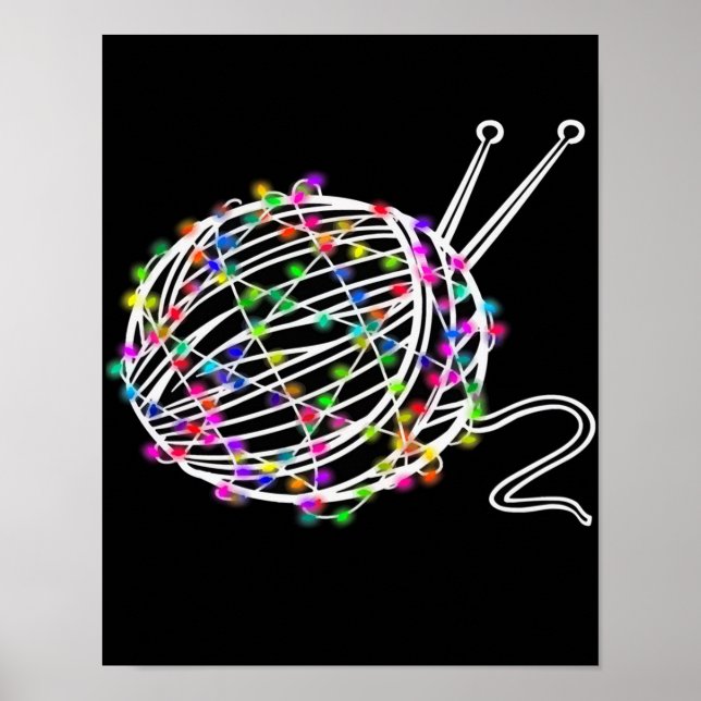 Póster Una Bola De Madera De Punto | Diseño encantador (Frente)