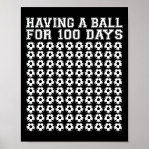 Póster Una Bola Durante 100 Días Deportivo De Fútbol 100