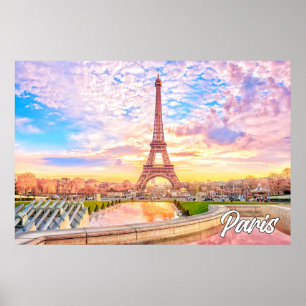 Póster Una Bonita Tarde En París, Francia