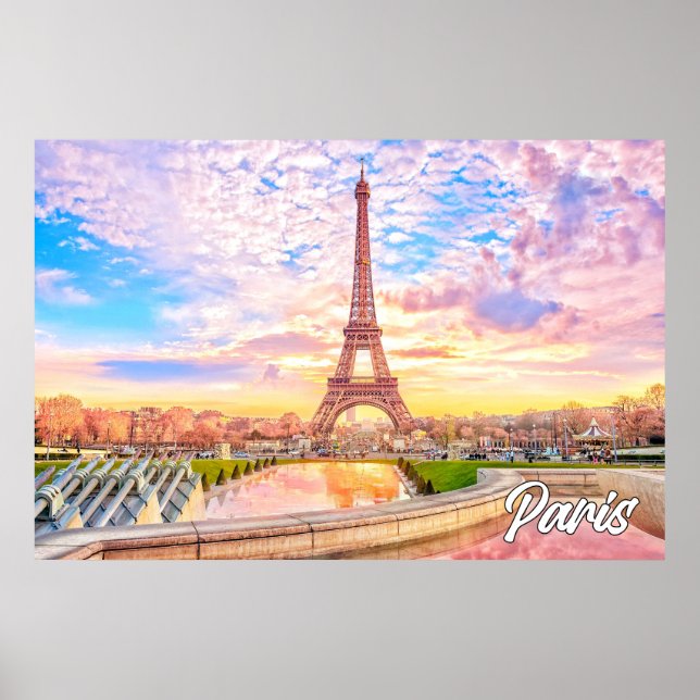 Póster Una Bonita Tarde En París, Francia (Frente)