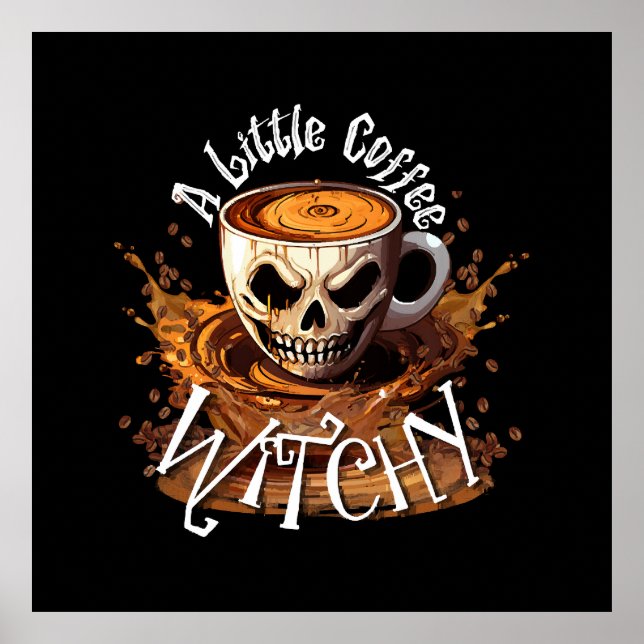 Póster Una brujita de café (Frente)
