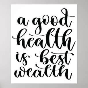 Póster Una buena salud es la mejor riqueza