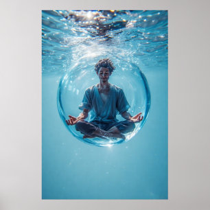 Póster Una burbuja para tus pensamientos