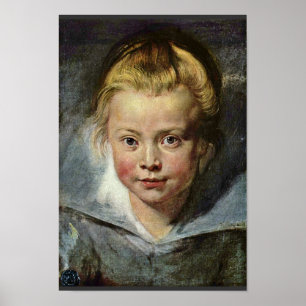 Póster Una cabeza de los niños (retrato de Clara Serena